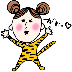 [LINEスタンプ] プリティ女児シリーズ「まんちゃん」