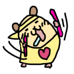 [LINEスタンプ] 落ち着かないハムスター