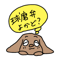 [LINEスタンプ] 球磨弁の犬の心の中