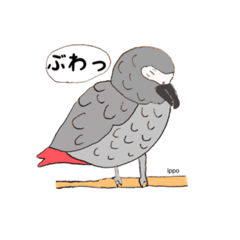 [LINEスタンプ] ヨウムはしゃべります。