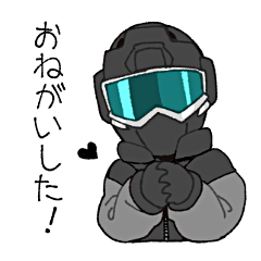 [LINEスタンプ] フルフェイスマスク 1