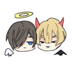 [LINEスタンプ] 天使君と悪魔君