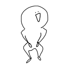[LINEスタンプ] 頭でっかちONE