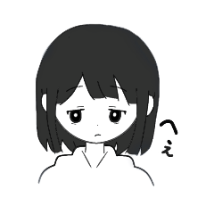 [LINEスタンプ] 黒髪パッツン少女(その他)