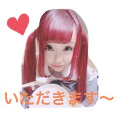 [LINEスタンプ] 赤髪 きょんたん！！