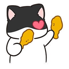 [LINEスタンプ] ヨンヨンスタジオ : よく食べるベット