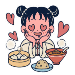 [LINEスタンプ] チャイナ3姉妹と時々パンダ