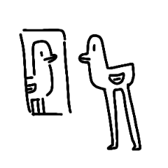 [LINEスタンプ] 足の長いかもさん（EN)