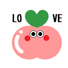 [LINEスタンプ] うごくもも(桃)