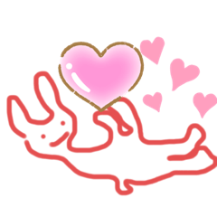 [LINEスタンプ] ふにゃふにゃうさぎ