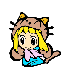 [LINEスタンプ] ネコかぶりのいつみちゃん