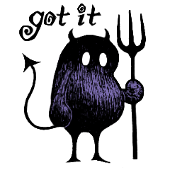 [LINEスタンプ] ミニマム悪魔といつでもハロウィン
