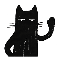 [LINEスタンプ] 胴の長いくろねこ
