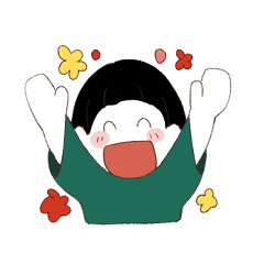 [LINEスタンプ] 黒髪スタンプ