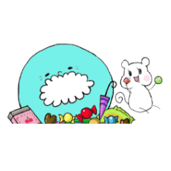 [LINEスタンプ] すらジイと白ネズミ