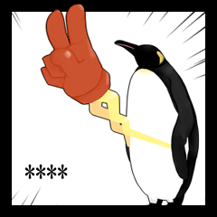 [LINEスタンプ] ペンギンのつぶやき ～カスタム～