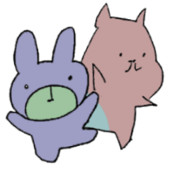 [LINEスタンプ] アフ＆ホウガ・ぬいぐるみ