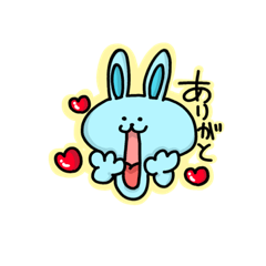 [LINEスタンプ] 顎外れうさぎ