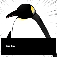 [LINEスタンプ] ペンギンのつぶやき ～黒吹出でカスタム～