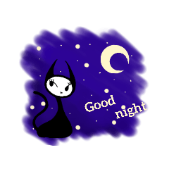 [LINEスタンプ] 黒猫のティティ