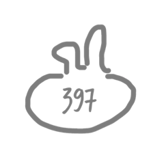 [LINEスタンプ] 手書き可愛いグレーうさぎ