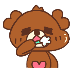 [LINEスタンプ] くまのらぶりん♡のひと言