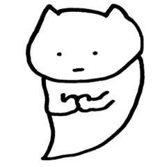 [LINEスタンプ] 毎日使えるねこゆうれい