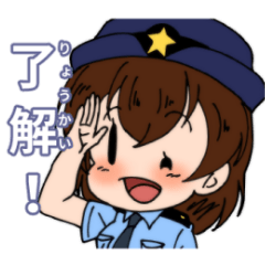 [LINEスタンプ] 交通パトロールあんこちゃん