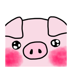 [LINEスタンプ] 素直なブタ子