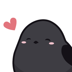 [LINEスタンプ] クロエナガちゃん