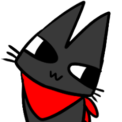 [LINEスタンプ] 目つきの悪い黒猫