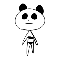 [LINEスタンプ] 柄がすてきなパンダ