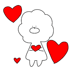 [LINEスタンプ] ビションフリーゼもちまるくん