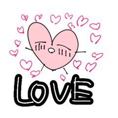[LINEスタンプ] ゆるふわハートくん