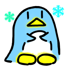 [LINEスタンプ] ラフな落書きペンギン