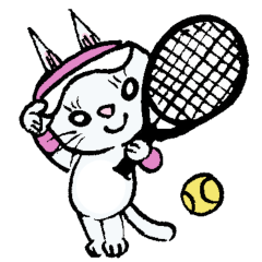 [LINEスタンプ] 日々ネコさん4（テニス）