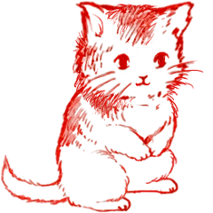 [LINEスタンプ] 【動く】赤い子猫ちゃんの画像（メイン）