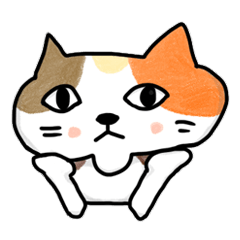 [LINEスタンプ] やる気ないのんびりした猫