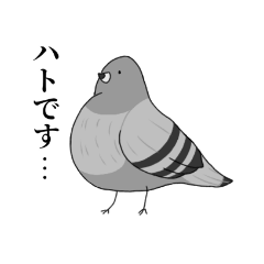 [LINEスタンプ] 自己紹介をするデブ鳥たち