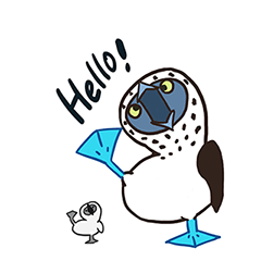 [LINEスタンプ] 鈍い小さな青い足