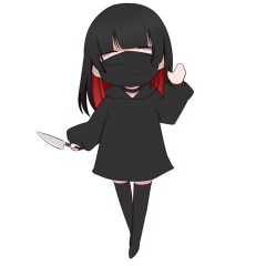 [LINEスタンプ] 黒いマスクの女の子