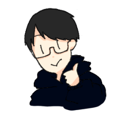 [LINEスタンプ] 黒髪メガネの男の子