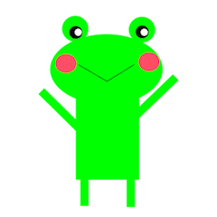 [LINEスタンプ] 四角カエルスタンプ