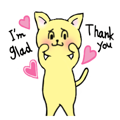 [LINEスタンプ] 幸せな猫ロビン