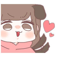 [LINEスタンプ] 犬系カノジョ