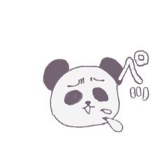 [LINEスタンプ] 眉間にしわ寄せパンダ
