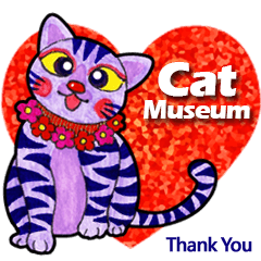 [LINEスタンプ] 猫博物館 - Thank you (English)の画像（メイン）