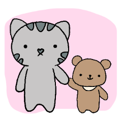 [LINEスタンプ] ねこのコン。4♡ねこのコンとくまったくん