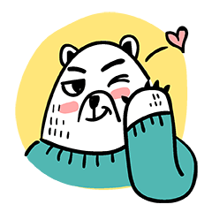 [LINEスタンプ] セーター·クマ