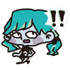 [LINEスタンプ] おばけゾンビちゃん